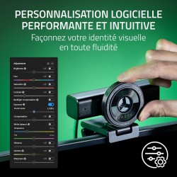 Razer Kiyo V2 - Webcam 4K @ 30 IPS avec Cadrage Automatique par IA - Amélioration de l'image en Un clic - Plage Dynamique élevée