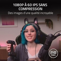 Razer Kiyo Pro - Webcam de Streaming (1080p 60 FPS Capteur Lumineux Adaptatif de Haute Performance, Microphone intégré et Autofo