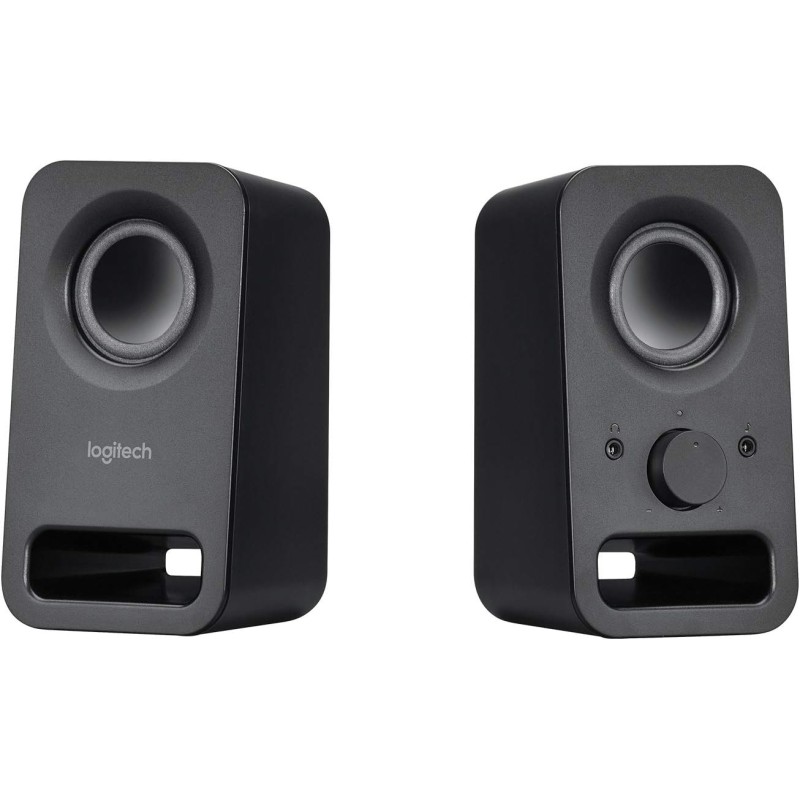 Logitech Z150 Enceinte PC, son stéréo, 2 haut-parleurs, puissance de crête de 6 watts, entrée 3,5 mm, contrôleur de haut-parleur