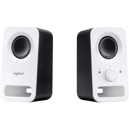 Logitech Z150 Enceinte PC, son stéréo, 2 haut-parleurs, puissance de crête de 6 watts, entrée 3,5 mm, contrôleur de haut-parleur