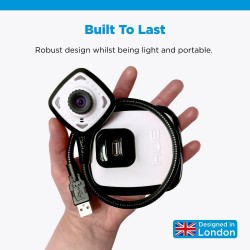 HUE HD Pro : Visualiseur de Documents et Caméra USB Flexible de Visioconférence (Noir) avec Etui de Transport (Noir)