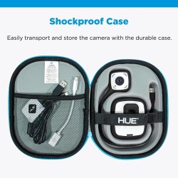 HUE HD Pro : Visualiseur de Documents et Caméra USB Flexible de Visioconférence (Noir) avec Etui de Transport (Noir)