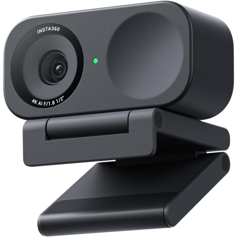 Insta360 Link 2C Pack Standard Noir Graphite- Webcam 4K pour PC/Mac, capteur 1/2", Cadrage Auto, HDR, Micro à réduction de Bruit