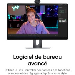 Insta360 Link 2C Pack trépied Noir Graphite - Webcam 4K pour PC/Mac, capteur 1/2", Cadrage Auto, HDR, Micro à réduction de Bruit
