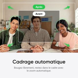 Insta360 Link 2C Pack trépied Blanc Arctique - Webcam 4K pour PC/Mac, capteur 1/2", Cadrage Auto, HDR, Micro à réduction de Brui