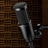 Audio-Technica AT2020 Microphone Cardioïde à Électret Noir