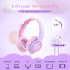 Casque Audio Enfant Filaire avec Microphone, Volume Limité à 85/94 DB, Casque Prise Jack Enfant, Ecouteurs Filaire, Pliable, pou