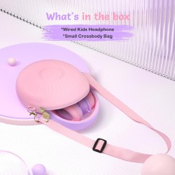 Casque Audio Enfant Filaire avec Microphone, Volume Limité à 85/94 DB, Casque Prise Jack Enfant, Ecouteurs Filaire, Pliable, pou