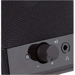 Amazon Basics Enceintes pour ordinateurs de bureau ou portables , Alimentation USB, lot de 1, Noir