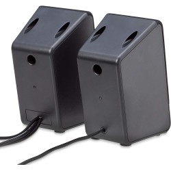 Amazon Basics Enceintes pour ordinateurs de bureau ou portables , Alimentation USB, lot de 1, Noir