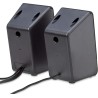 Amazon Basics Enceintes pour ordinateurs de bureau ou portables , Alimentation USB, lot de 1, Noir