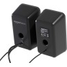 Amazon Basics Haut-parleurs pour ordinateurs de bureau ou portables , Alimentation secteur (prise UE), lot de 2, Noir