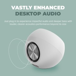Creative pebble pro (noir) enceintes d'ordinateur 2.0 usb-c avec bleutooth 5.3 et éclairage rvb personnalisable, audio usb et po