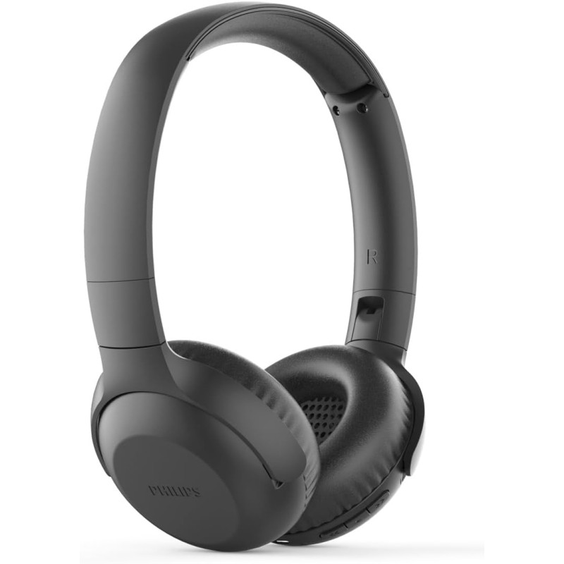 Philips audio tauh202bk casque bleutooth on ears (sans fil, 15 heures de batterie, oreillettes souples, microphone, pliable) noi