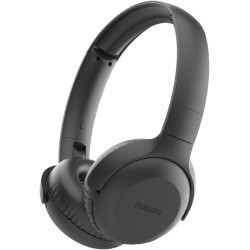 Philips audio tauh202bk casque bleutooth on ears (sans fil, 15 heures de batterie, oreillettes souples, microphone, pliable) noi