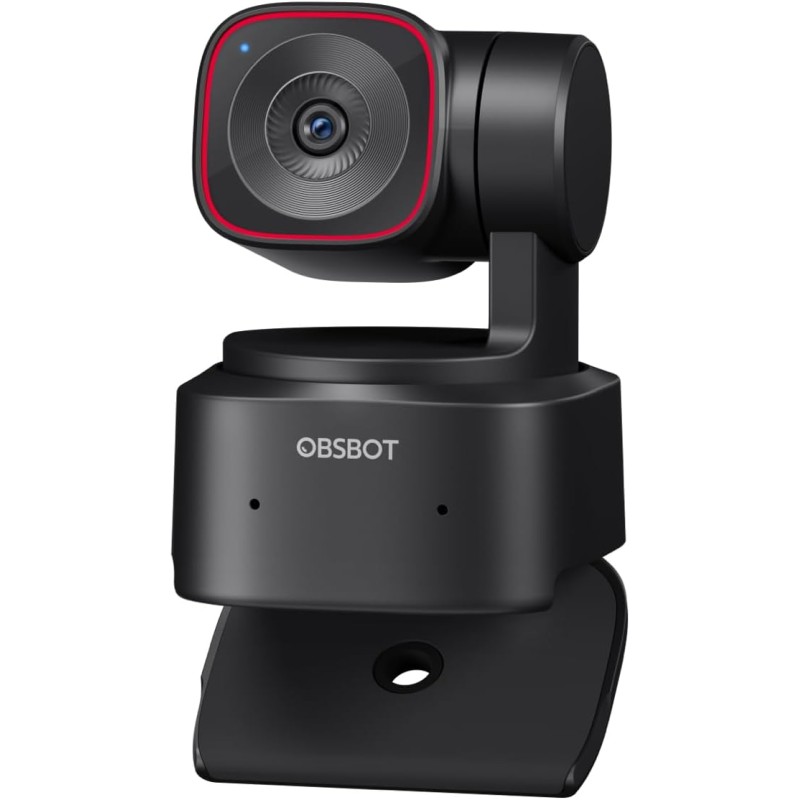 OBSBOT Tiny 2 Lite Webcam 4K pour PC, Caméra De Streaming PTZ avec Suivi IA, Capteur 1/2", Contrôle par Gestes, 60 FPS, HDR, Mic