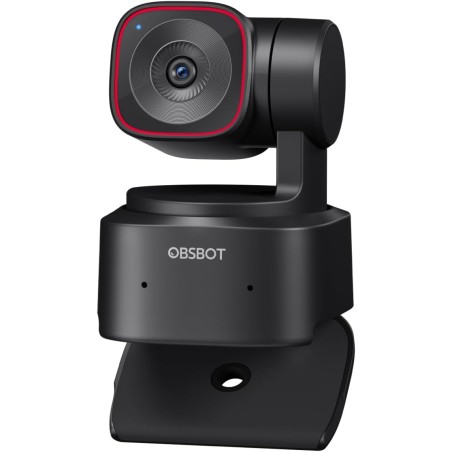 OBSBOT Tiny 2 Lite Webcam 4K pour PC, Caméra De Streaming PTZ avec Suivi IA, Capteur 1/2", Contrôle par Gestes, 60 FPS, HDR, Mic