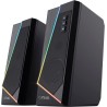 Trust Gaming GXT 609 Zoxa Système d'Enceintes, Haut-parleurs Gamer, 6 Modes d'Éclairage RGB, 12 W, Alimentation USB, Système Aud