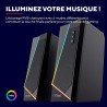 Trust Gaming GXT 609 Zoxa Système d'Enceintes, Haut-parleurs Gamer, 6 Modes d'Éclairage RGB, 12 W, Alimentation USB, Système Aud