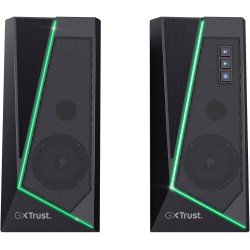 Trust Gaming GXT 609 Zoxa Système d'Enceintes, Haut-parleurs Gamer, 6 Modes d'Éclairage RGB, 12 W, Alimentation USB, Système Aud