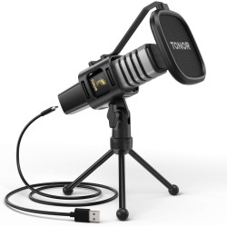 TONOR Micro PC, USB Microphone Condensateur Professionnel pour Gaming Streaming Podcast Studio Enregistrement Singing Youtube Ga