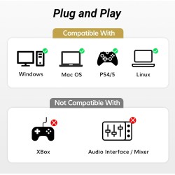 TONOR Micro PC, USB Microphone Condensateur Professionnel pour Gaming Streaming Podcast Studio Enregistrement Singing Youtube Ga
