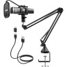 TONOR Microphone PC Gaming Condensateur USB Microphone Podcast Mic Caractère Rénal Micro avec Bras Filtre Popfilter Araignée, po