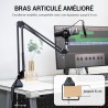 TONOR Microphone PC Gaming Condensateur USB Microphone Podcast Mic Caractère Rénal Micro avec Bras Filtre Popfilter Araignée, po