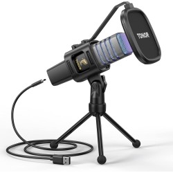 TONOR Micro PC Gaming USB Microphone Condensateur Professionnel pour Streaming Podcast Studio Enregistrement Singing Youtube Gam