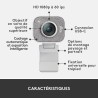 Logitech StreamCam : webcam pour streaming YouTube et Twitch, full HD 1080p 60Fps, connexion USB-C, détection des visages par IA