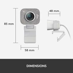 Logitech StreamCam : webcam pour streaming YouTube et Twitch, full HD 1080p 60Fps, connexion USB-C, détection des visages par IA