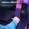 Trust Gaming GXT 629 Tytan RGB Enceinte PC Gamer 2.1 avec Caisson de Basses, 120 W, LED RGB, Télécommande sans Fil, Haut Parleur