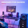 Trust Gaming GXT 658 Tytan Enceinte PC Gamer 5.1, avec Caisson de Basses pour Ordinateur (180 Watt), LED Lumineuse, Télécommande