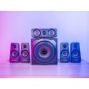 Trust Gaming GXT 658 Tytan Enceinte PC Gamer 5.1, avec Caisson de Basses pour Ordinateur (180 Watt), LED Lumineuse, Télécommande