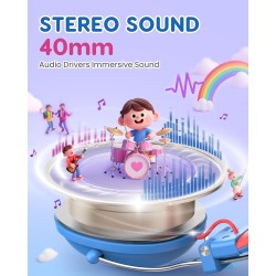 Casque Audio Enfant, Casque Filaire Enfant, Limite de Volume 74/85dB, Son Stéréo, Son Haute Définition, Fiche Jack 3,5 mm pour I