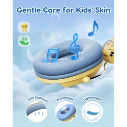 Casque Audio Enfant, Filaire Enfant, 74/85dB Limite de Volume, Son Stéréo, Son HD, Casque Pliable Over Ear pour Enfants pour éco