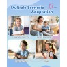 Casque Audio Enfant, Filaire Enfant, 74/85dB Limite de Volume, Son Stéréo, Son HD, Casque Pliable Over Ear pour Enfants pour éco