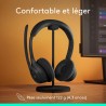 Logitech zone 300 casque bleutooth sans fil avec microphone anti-parasite, compatible avec windows, mac, chrome, linux, ios, ipa