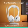 Logitech zone 300 casque bleutooth sans fil avec microphone anti-parasite, compatible avec windows, mac, chrome, linux, ios, ipa