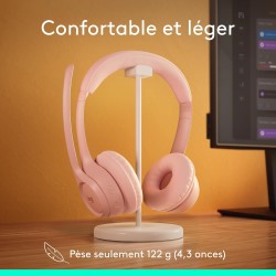 Logitech zone 300 casque bleutooth sans fil avec microphone anti-parasite, compatible avec windows, mac, chrome, linux, ios, ipa