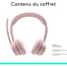 Logitech zone 300 casque bleutooth sans fil avec microphone anti-parasite, compatible avec windows, mac, chrome, linux, ios, ipa