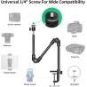 Kdd support webcam avec support téléphone & vis 5/8” 22" support videoprojecteur flexible, pied micro de bureau col de cygne pou
