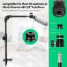 Kdd support webcam avec support téléphone & vis 5/8” 22" support videoprojecteur flexible, pied micro de bureau col de cygne pou