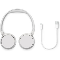 Philips tah4209wh casque sans fil supra-aural bleutooth léger, isolation phonique passive, 55 heures d’autonomie, son naturel, a