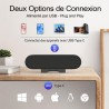 ZETIY Haut-Parleur USB, Enceinte PC pour Moniteur Portable, Mini Barre de Son avec Clipser pour Ordinateur Portable, Ordinateur 