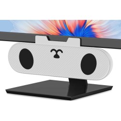 ZETIY Haut-Parleur USB, Enceinte PC pour Moniteur Portable, Mini Barre de Son avec Clipser pour Ordinateur Portable, Ordinateur 