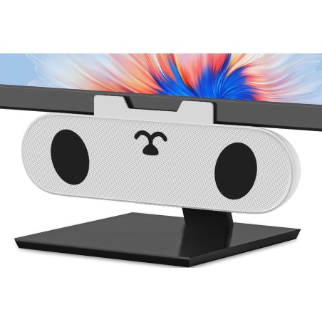 ZETIY Haut-Parleur USB, Enceinte PC pour Moniteur Portable, Mini Barre de Son avec Clipser pour Ordinateur Portable, Ordinateur 