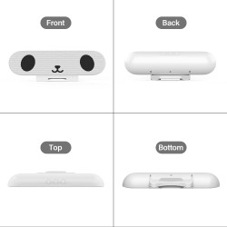 ZETIY Haut-Parleur USB, Enceinte PC pour Moniteur Portable, Mini Barre de Son avec Clipser pour Ordinateur Portable, Ordinateur 