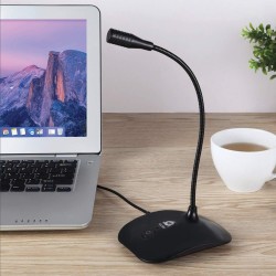 KLIM Talk - Microphone USB PC et Mac - Compatible avec Tout Ordinateur - Micro de Bureau Professionnel - Audio Haute Définition 