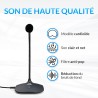 KLIM Talk - Microphone USB PC et Mac - Compatible avec Tout Ordinateur - Micro de Bureau Professionnel - Audio Haute Définition 